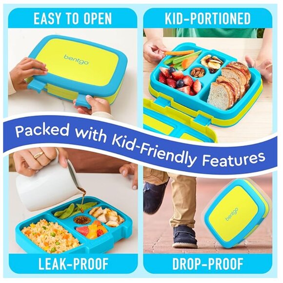 Bentgo Kids 5-Compartment Leak-Proof Lunch Box - Citrus Yellow - Picture 3 of 3